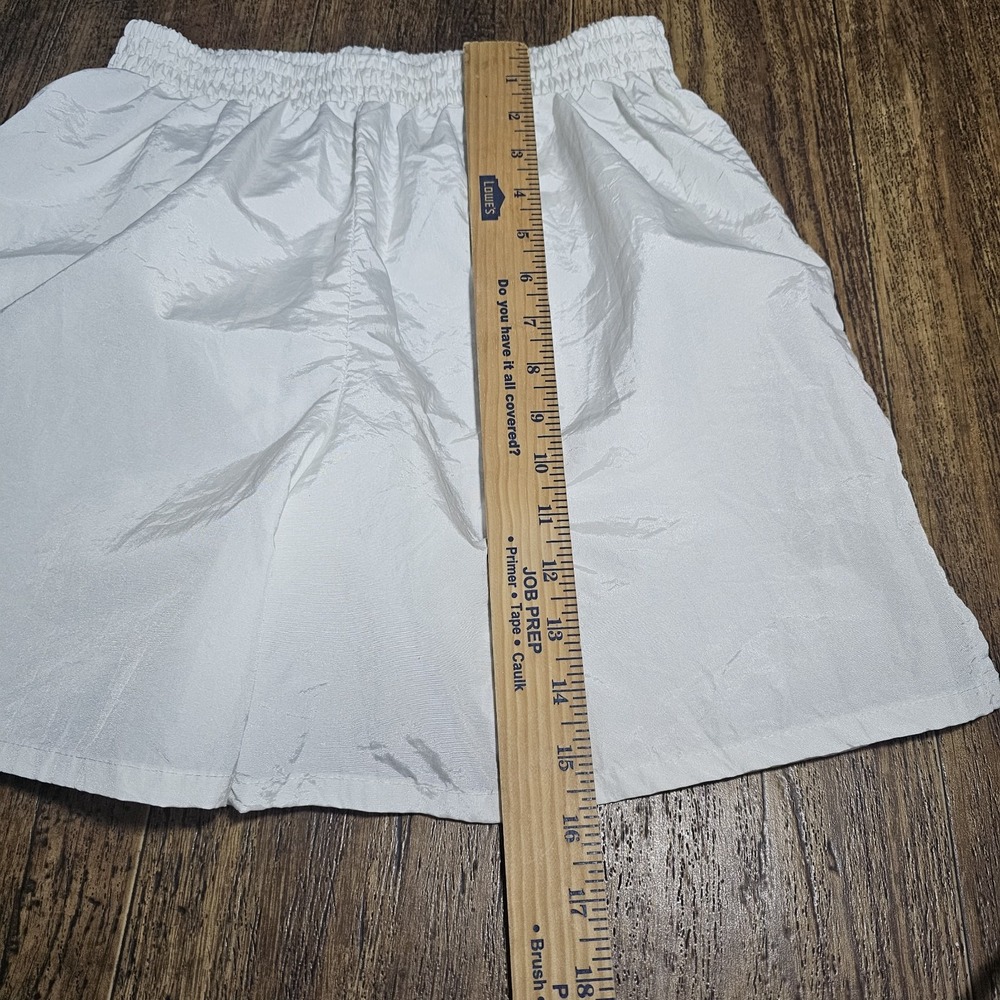 Vintage Athletic Works  Nylon Shorts Athletic White Pockets Size M 80s-90s - Picture 4 of 6